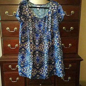 Blue & Pink Babydoll Dress XL Mossimo